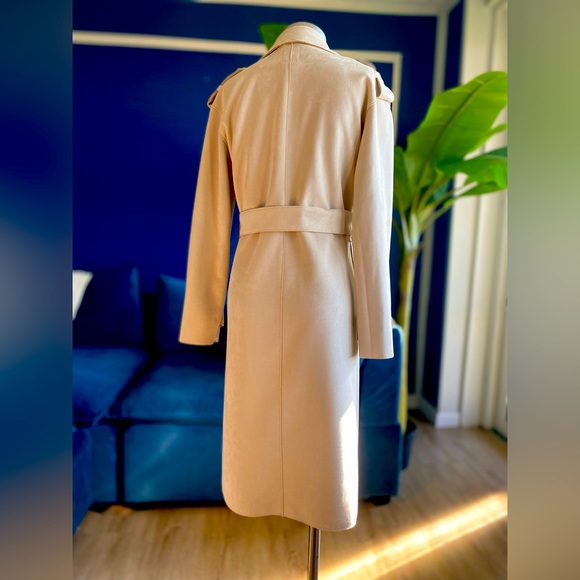 Faux Suede 3/4 Cream Women’s Jacket US 4 - Picture 4 of 7